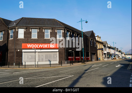Woolworth-Filiale in Porthmadog eingestellt - 2009 Aufnahmedatum: 18.03.2009 Stockfoto