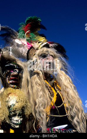 Toba Maske 6. August Festival. Tiquina. Departamento De La Paz. Bolivien Stockfoto