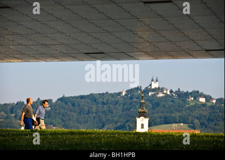 Blick vom Museum für moderne Kunst am Pöstlingberg, Linz, Oberösterreich, Österreich Stockfoto