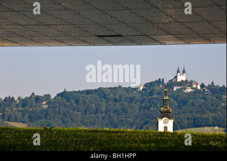 Blick vom Museum für moderne Kunst am Pöstlingberg, Linz, Oberösterreich, Österreich Stockfoto