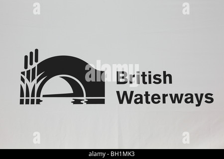 Detail von British Waterways Zelt von Anderton Boot heben, Cheshire, die mit ihrem logo Stockfoto