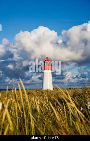 Leuchtturm Liste-West, Ellenbogen, Sylt Insel, Nordfriesischen Inseln, Schleswig-Holstein, Deutschland Stockfoto