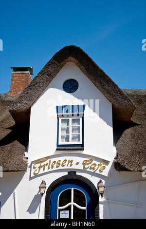 Cafe in Nebel, Amrum Insel, Nordfriesischen Inseln, Schleswig-Holstein, Deutschland Stockfoto