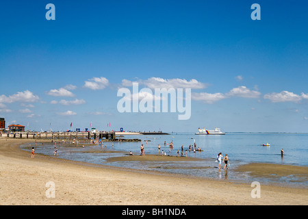 Strand, Wyk auf Föhr, Föhr Insel, Nordfriesischen Inseln, Schleswig-Holstein, Deutschland Stockfoto