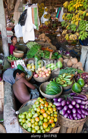 Gemüsemarkt in Diglipur, Nord-Andaman, Andaman Inseln, Indien Stockfoto