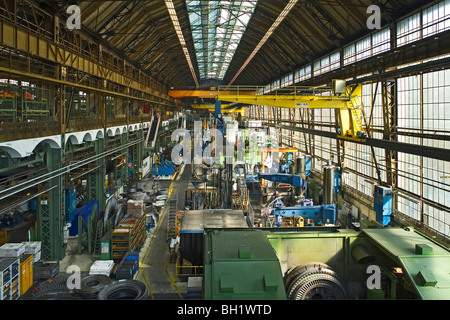 Turbinenhalle der AEG Siemens Berlin, Industriearchitektur, Moabit, Berlin Stockfoto