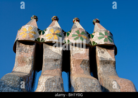 Barcelona - Casa Batllo - Gaudi - spanischen Jugendstils - Modernisme - Gaudi - Stadtteil Eixample Stockfoto