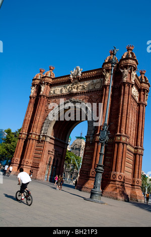 Barcelona - La Ribera Viertel - Arc de Triomf Stockfoto