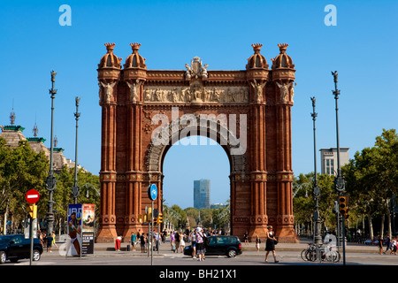 Barcelona - La Ribera Viertel - Arc de Triomf Stockfoto