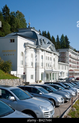 FÜNF - STERNE - HOTEL BELVEDERE, DAVOS, GRAUBÜNDEN, SCHWEIZ Stockfoto