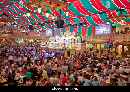 BIERZELT, CANNSTATTER VOLKSFEST FOLK FESTIVAL IN STUTTGART, DEUTSCHLAND Stockfoto