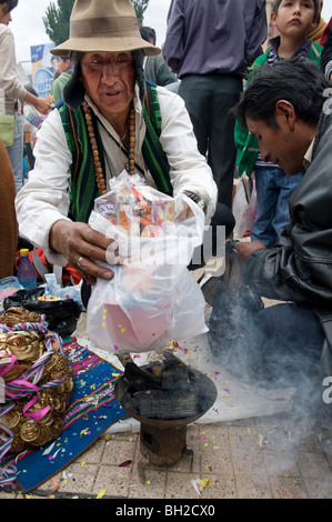 Schamanen in La Paz, Bolivien. Stockfoto