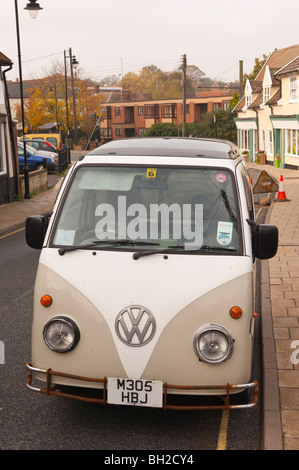 Eine altmodische Campervan in Framlingham, Suffolk, England, Großbritannien, Uk Stockfoto