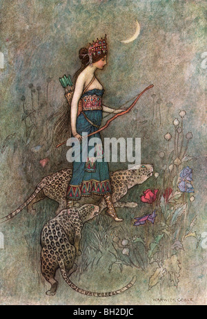 Zenobia, von Warwick Goble, von der kompletten Poetical Works of Geoffrey Chaucer, 1912. Stockfoto