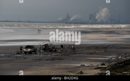 Meer Kohle Graben Stockfoto