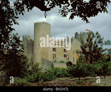 Ruine Château (Burg) Villerouge-Termenès, Aude, Languedoc-Roussillon, Frankreich. Stockfoto