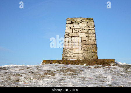 Pen Sie y Crug Triangulation Point, Brecon, Wales, UK Stockfoto