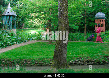 DIE PRE CATELAN, ROMANTISCHEN GARTEN, IN ERINNERUNG AN DIE WERKE VON MARCEL PROUST, ILLIERS-COMBRAY, EURE-ET-LOIR (28), FRANKREICH Stockfoto