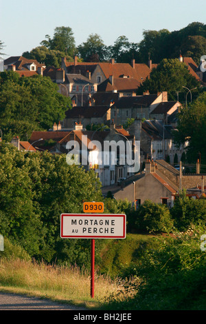 DORF VON MORTAGNE-AU-PERCHE, ORNE (61), NORMANDIE, FRANKREICH Stockfoto