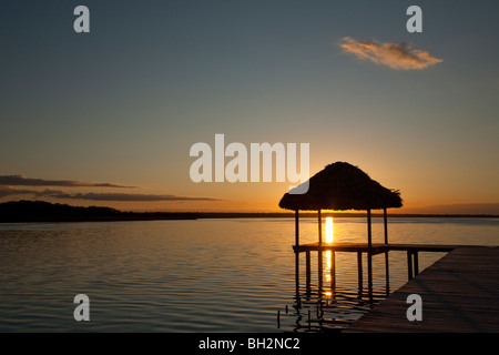 Lake Petén Itzá, El Remate, Guatemala. Stockfoto