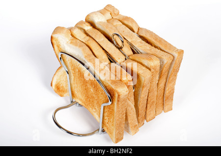 Toast im rack Stockfoto