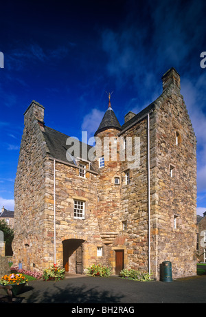 Eine Außenansicht des Mary, Queen of Scots Haus in Jedburgh, The Scottish Borders Stockfoto