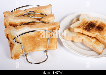 Toast im rack Stockfoto