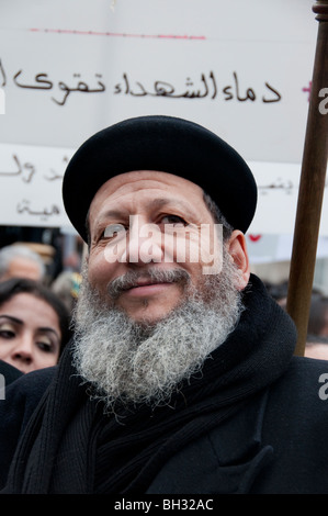 Ägyptische Kopten Protest gegen eine Erhöhung der islamischen Verfolgung und Angriffe gegen die christliche Minderheit. 23. Januar 2010 Stockfoto