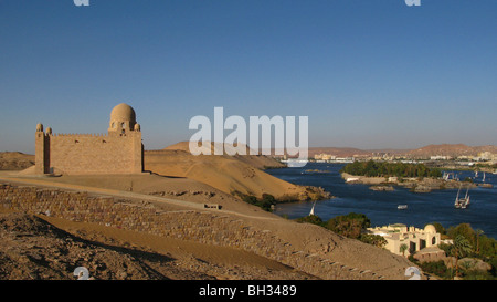 DER AGA KHAN MAUSOLEUM, DER 48. IMAM DER ISMAILITEN MUSLIMISCHE SEKTE, ASSUAN, ÄGYPTEN, AFRIKA Stockfoto