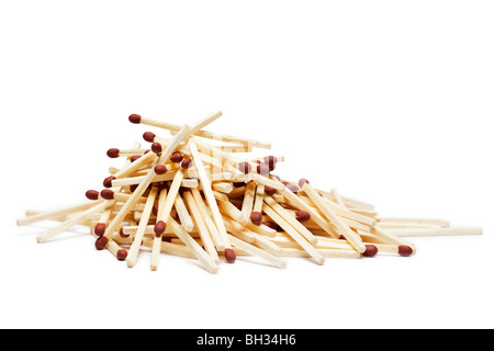 Haufen von Sicherheitsstreichhölzer Stockfoto