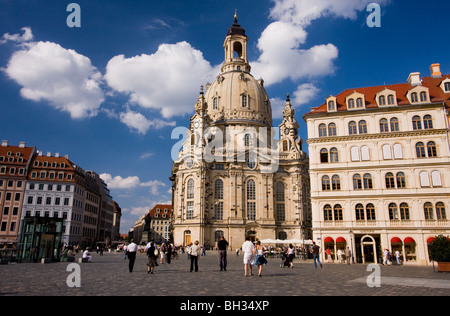 Die Frauenkirche am Dresdner Neumarkt Sachsen Deutschland Stockfoto