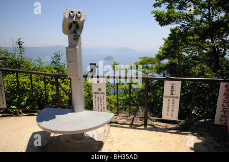 Ansicht der Seto-Inlandsee (Seto Naikai) vom Berg Misen. Insel Itsukushima (Miyajima). Präfektur Hiroshima. Japan Stockfoto