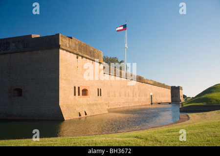 Georgien - Fort Pulaski National Monument, ein Bürgerkrieg Ära Fort gebaut auf Cockspur Island, den Fluss-Ansatz nach Savannah zu schützen Stockfoto