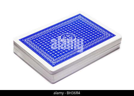 Deck spielen Karten Rückansicht Stockfoto