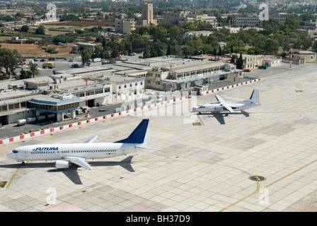 Valletta Flughafen, Insel Aerial View, Malta, der Republik Malta Stockfoto