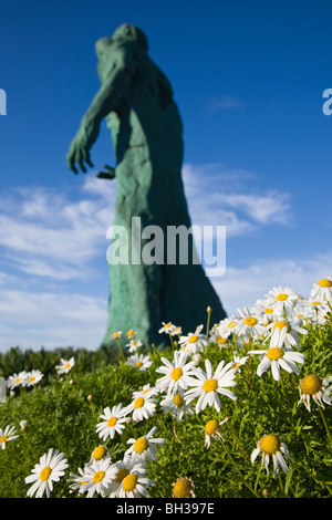 Die riesige Statue des Komponisten Alfredo Kraus stehen am Las Canteras Strand in Las Palmas, Gran Canaria Stockfoto