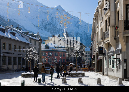 Die Stadtzentrum, Chamonix Mont Blanc, Haute Savoie, Frankreich Stockfoto