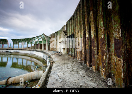 Verfallene Steetley Magnasite in Hartlepool, Teesside, England Stockfoto