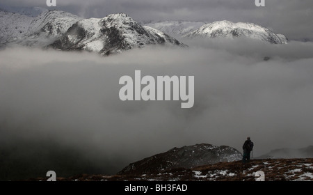 Winter in den Bergen Affric. Glen Affric, Inverness-Shire, Scotland Stockfoto