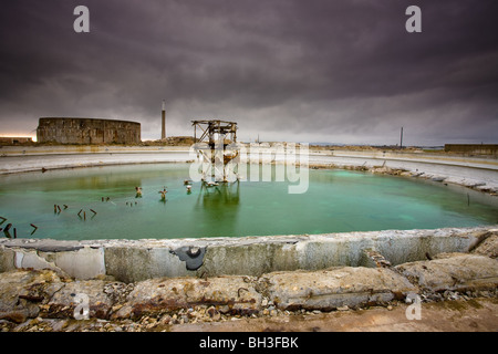 Verfallene Steetley Magnasite in Hartlepool, Teesside, England Stockfoto