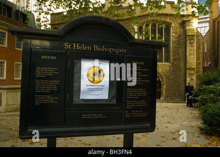 Kirche von Str. Helens Bishopsgate City of London England UK Europe Stockfoto