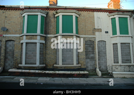 Verlassener Straße in Kennington, Liverpool, Merseyside, England, UK Stockfoto