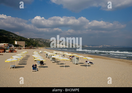 Bulgarien, Black Sea Coast, Albena, Strand Stockfoto