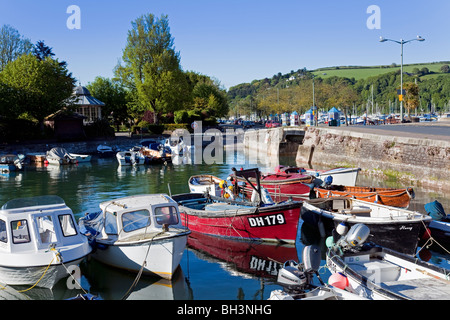 Dartmouth Quay oder „The Boat Float“ und South Embankment, Dartmouth, South Hams, Devon, England, VEREINIGTES KÖNIGREICH Stockfoto