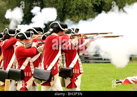 Historisches Reenactment der Schlacht von Lexington. Stockfoto