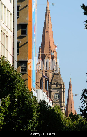 St. Pauls Kathedrale und Rathaus Swanston street Melbourne Victoria Australien Stockfoto