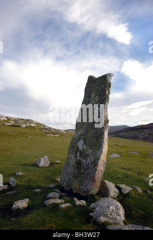 MacLeods Stein auf Isle of Harris. Stockfoto