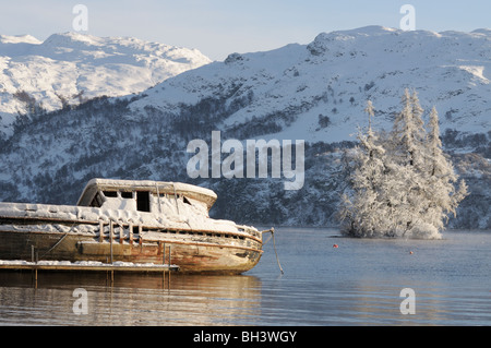 Loch Ness, im Winter. Stockfoto