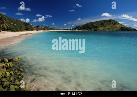 Seelandschaft und Strand, St. Kitts, West Indies, Karibik Stockfoto