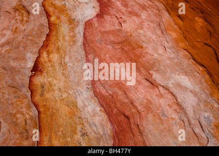 Sandstein-Texturen, Valley of Fire State Park, Nevada, USA Stockfoto